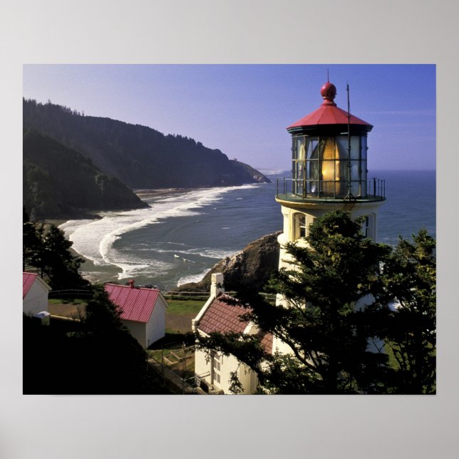 USA, Oregon, Florence. Heceta Head fyr Poster (Framsidan)