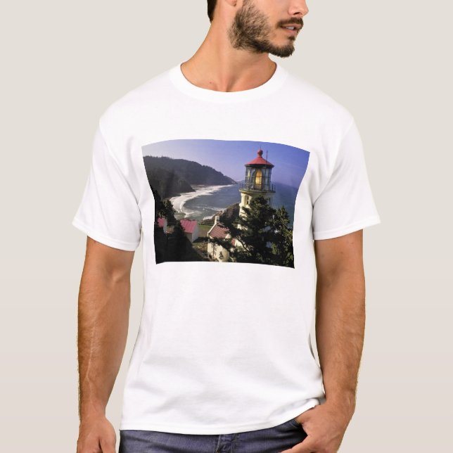 USA, Oregon, Florence. Heceta Head fyr Tee (Framsida)