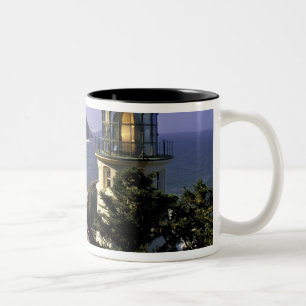 USA, Oregon, Florence. Heceta Head fyr Två-Tonad Mugg
