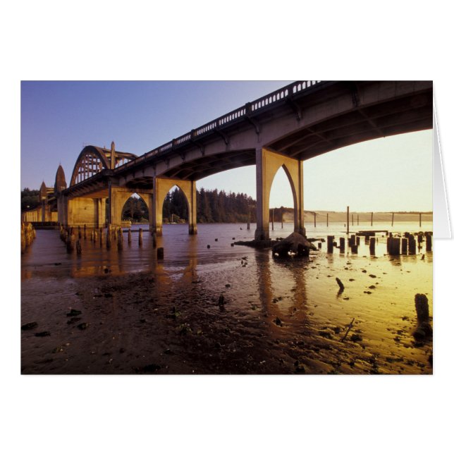 USA, Oregon, Florence. Siuslaw Bridge och Hälsningskort (Framsidan Horizontal)