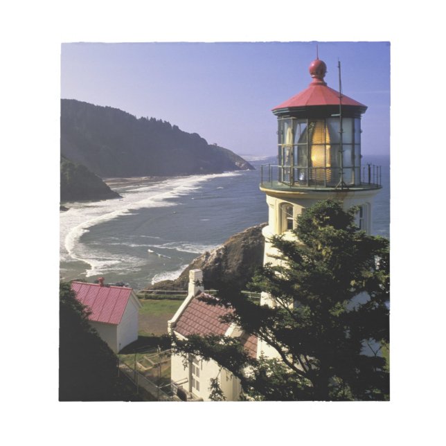 USA, Oregon, Florens. Heceta Head Lighthouse Anteckningsblock (Framsida)