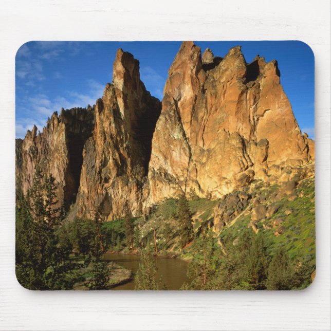 USA, Oregon, Granitklippor vid Smith Rock State Musmatta (Framsidan)