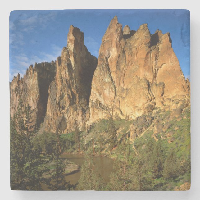 USA, Oregon, Granitklippor vid Smith Rock State Stenunderlägg (Framsidan)