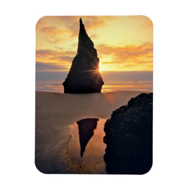 USA, Oregon. Klippa vid solnedgång Magnet (Vertikal)