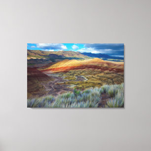 USA, Oregon. Landskapet Painted Hills Canvastryck