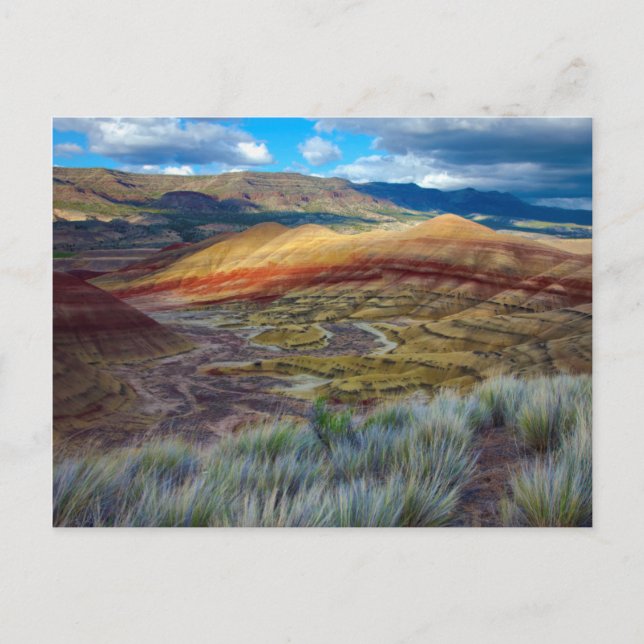USA, Oregon. Landskapet Painted Hills Vykort (Framsida)