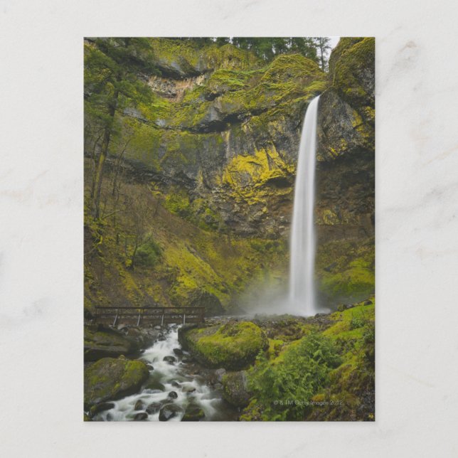 USA, Oregon, Multnomah County, Elowah Falls Vykort (Framsida)
