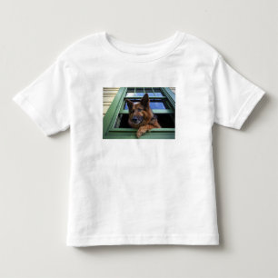 USA, Oregon, Portland. Griff med långa håret T-shirt