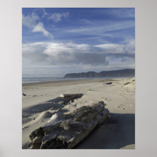 USA, Oregon, Sand Dunes och Ocean City, Stilla hav Poster