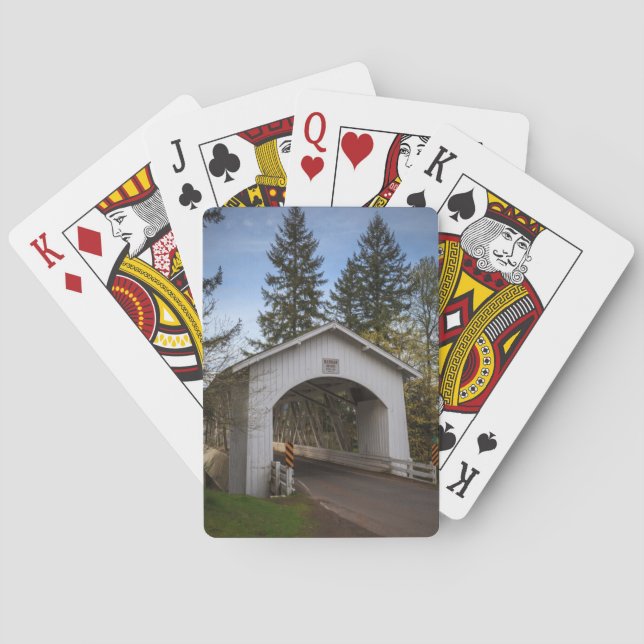 USA, Oregon, Scio, Hannah Bridge 2 Casinokort (Baksidan)