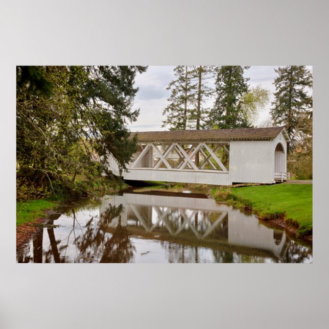 USA, Oregon, Scio, Hannah Bridge Poster (Framsidan)