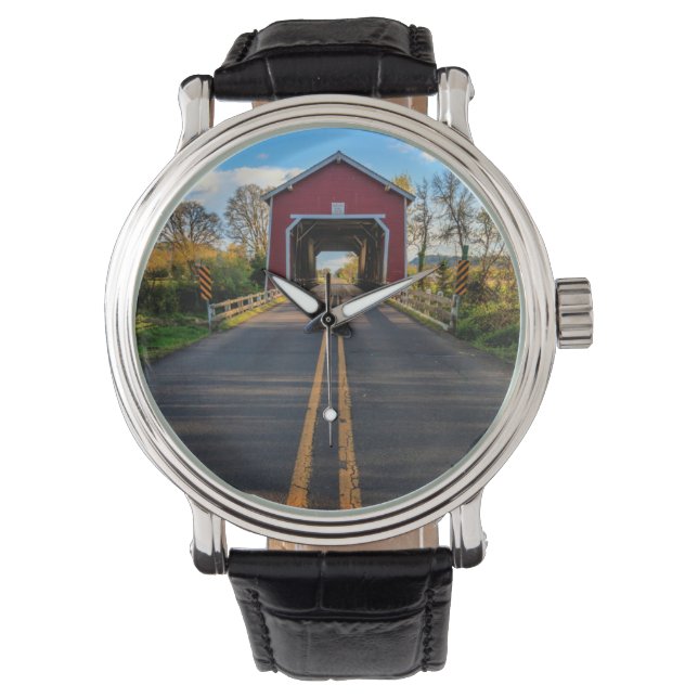 USA, Oregon, Scio, Shimanek Bridge 2 Armbandsur (Framsida)