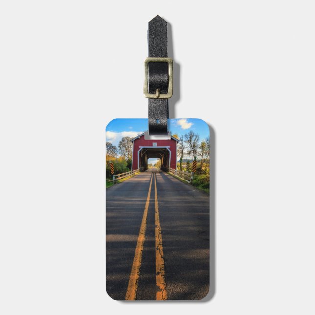 USA, Oregon, Scio, Shimanek Bridge 2 Bagagebricka (Vertikal Framsida)