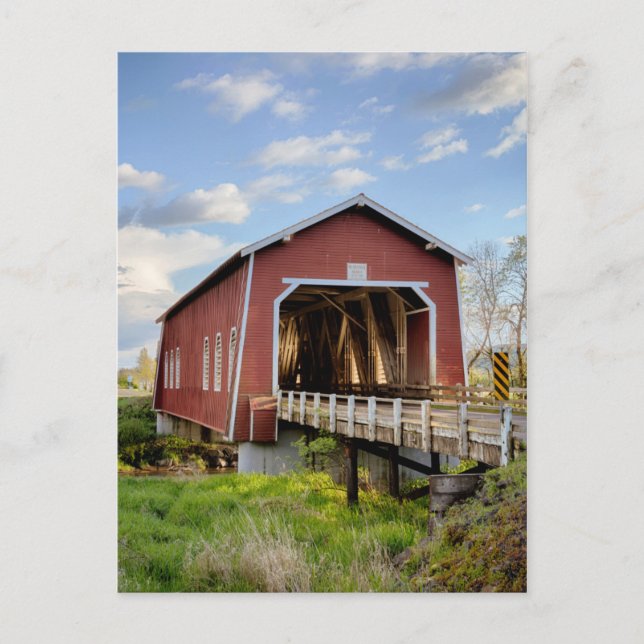 USA, Oregon, Scio, Shimanek Bridge Vykort (Framsida)