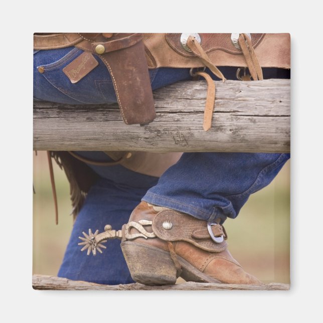 USA, Oregon, Seneca, Ponderosa Ranch. Cowboy Magnet (Framsidan)