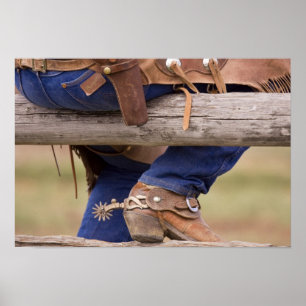 USA Oregon, Seneca, Ponderosa ranch. Cowboy Poster