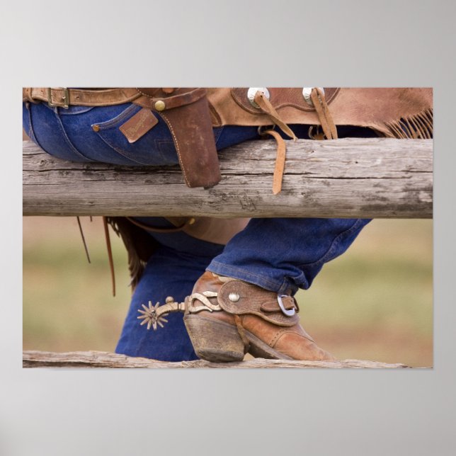 USA, Oregon, Seneca, Ponderosa Ranch. Cowboy Poster (Framsidan)