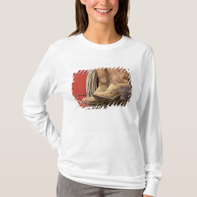USA, Oregon, Seneca, Ponderosa Ranch. Närbild Tee (Framsida)