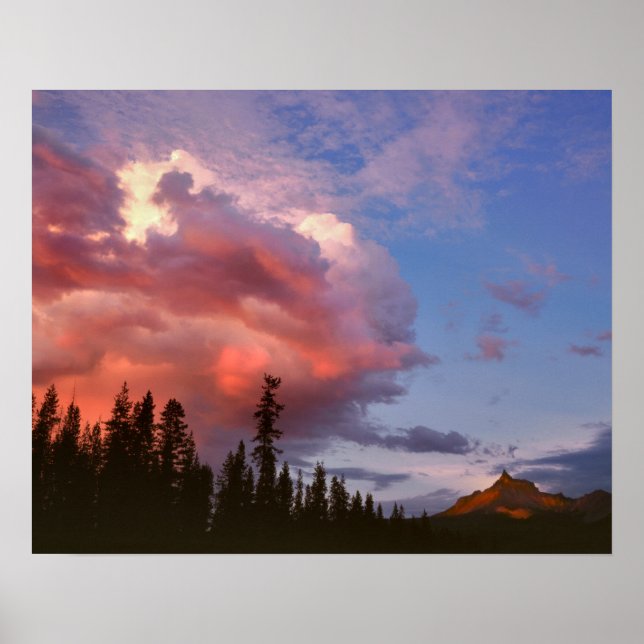 USA, Oregon, Umpqua National Forest. Storm Poster (Framsidan)