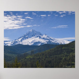 USA, Oregon, View of Mount Huva Poster