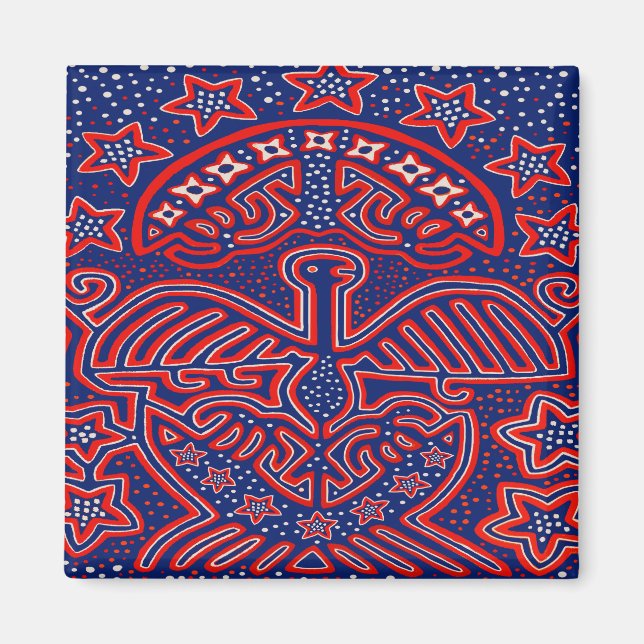 USA Örn Demokratisk Patriot Magnet (Framsidan)