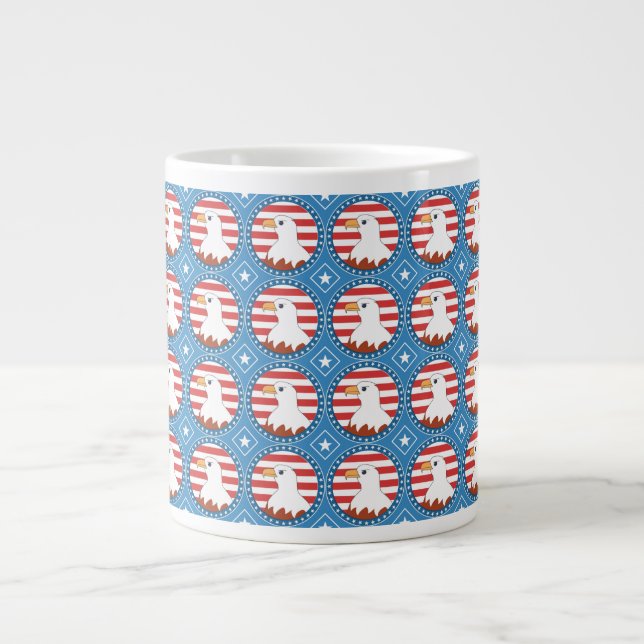 USA örn mönster Jumbo Mugg (Framsidan)
