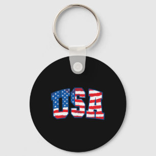 Usa Oss Flagga Patriotisk 4:e Juli Amerika 1  Nyckelring