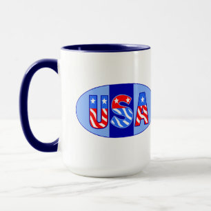 USA Oval Coffee Mugg