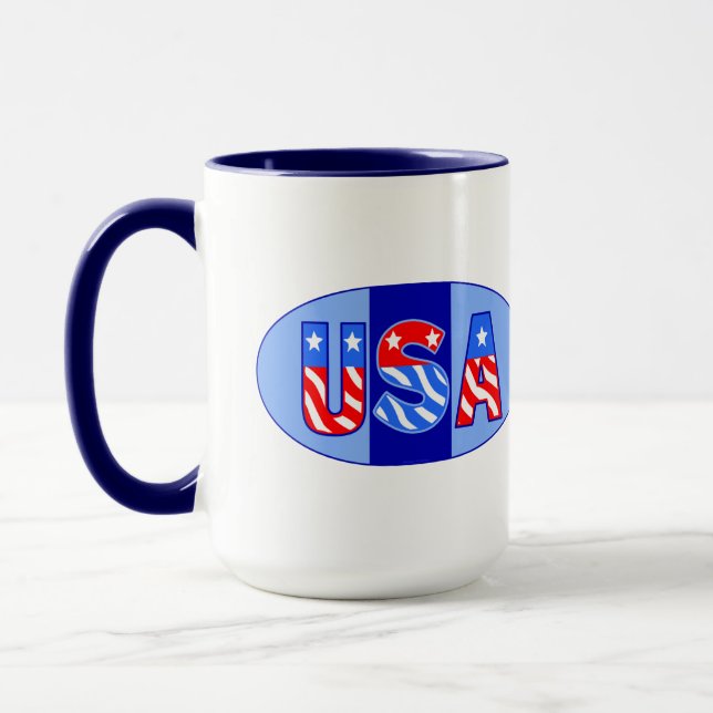 USA Oval Coffee Mugg (Vänster)