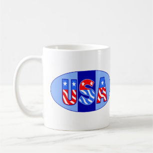 USA Oval Kaffemugg
