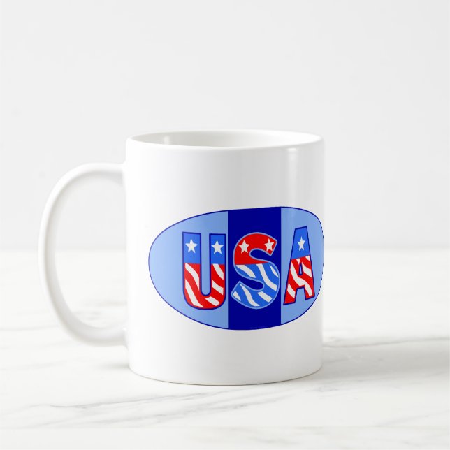 USA Oval Kaffemugg (Vänster)