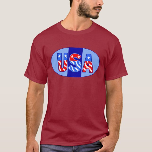 USA Oval T-Shirt (Framsida)