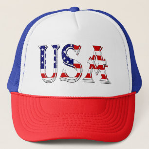 USA överlade på USA:s Flagga Truckerkeps