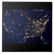 USA på natten, NASA Image