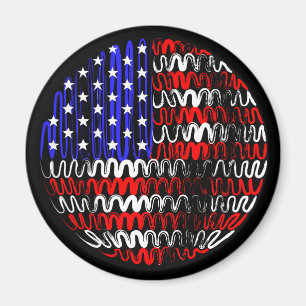USA på svart magnet