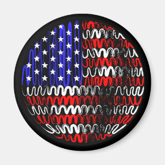 USA på svart magnet