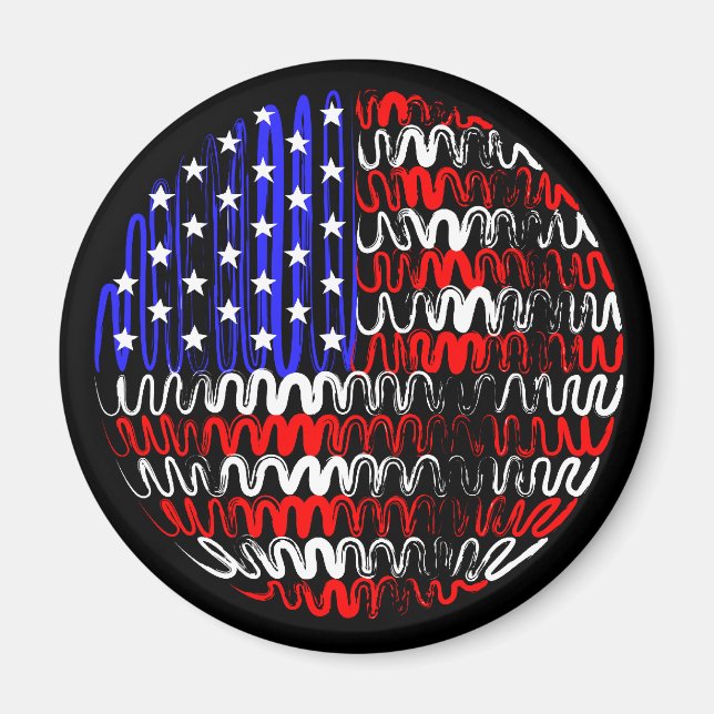 USA på svart magnet (Framsidan)