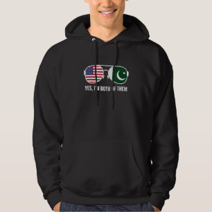 USA Pakistan Flagga Sunglass pakistanska amerikane Hoodie