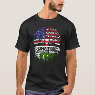 USA & Pakistan Flaggor American Grown Pakistan Roo T Shirt