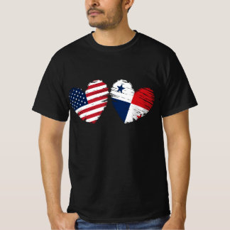 USA Panama Heart Panamanian Amerikanska T Shirt