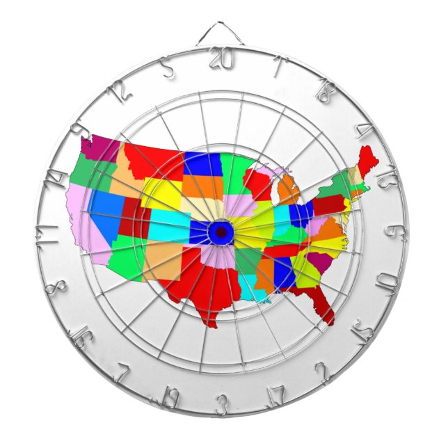 USA Patchwork Karta Darttavla (Framsidan)