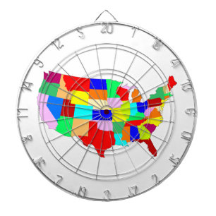USA Patchwork Map Darttavla