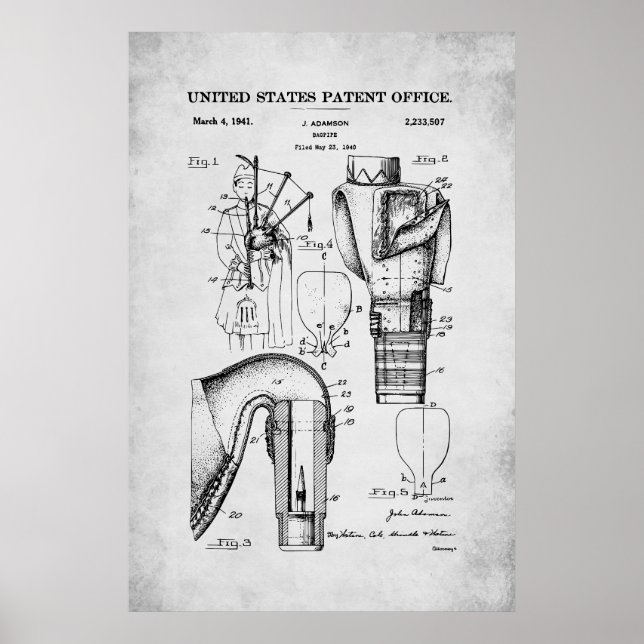 USA-patent - Bagpipor Poster (Framsidan)