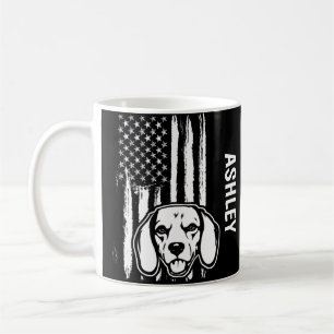 USA Patriot Beagle USA flagga Hund Kaffemugg
