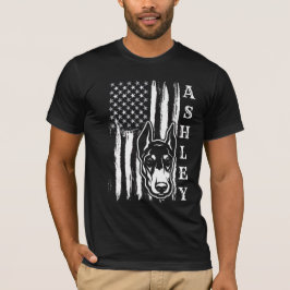 USA Patriot Doberman Hund US Pet T Shirt