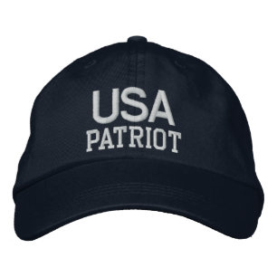 USA Patriot Embroiderade Navy/White Hat Broderad Keps