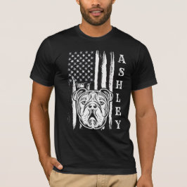 USA Patriot English Bulldog Hund US Pet T-Shirt