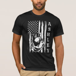 USA Patriot Fransk Bulldog Hund US Pet T Shirt