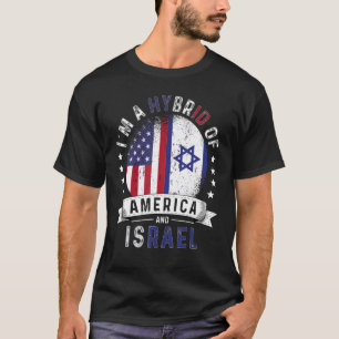 USA Patriot Israel Flagga American israelisk Grown T Shirt