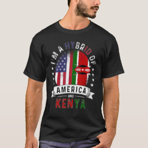 USA Patriot Kenya Flagga American Kenyan Grown T Shirt